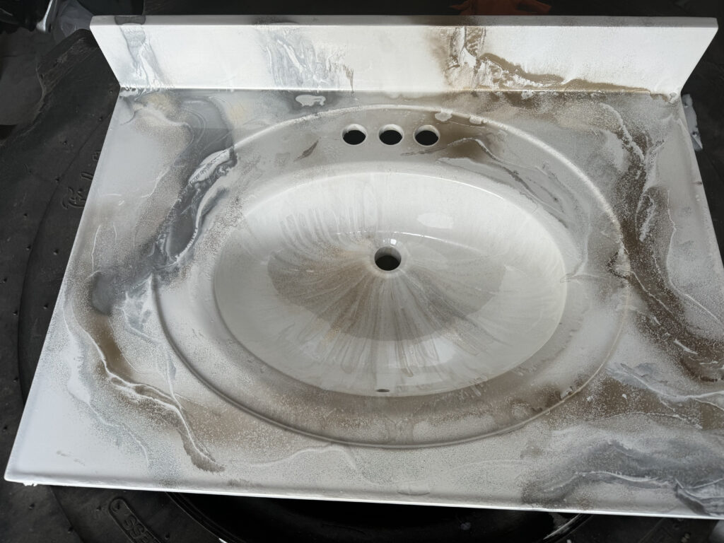 White & gray countertop finish from the A1 gallery