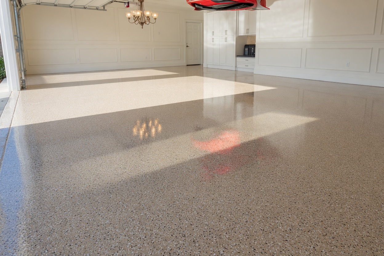 Central Florida full flake garage by A1 Epoxy Coatings