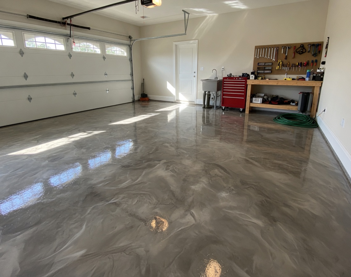 Orlando residential garage epoxy by A1 Epoxy Coatings
