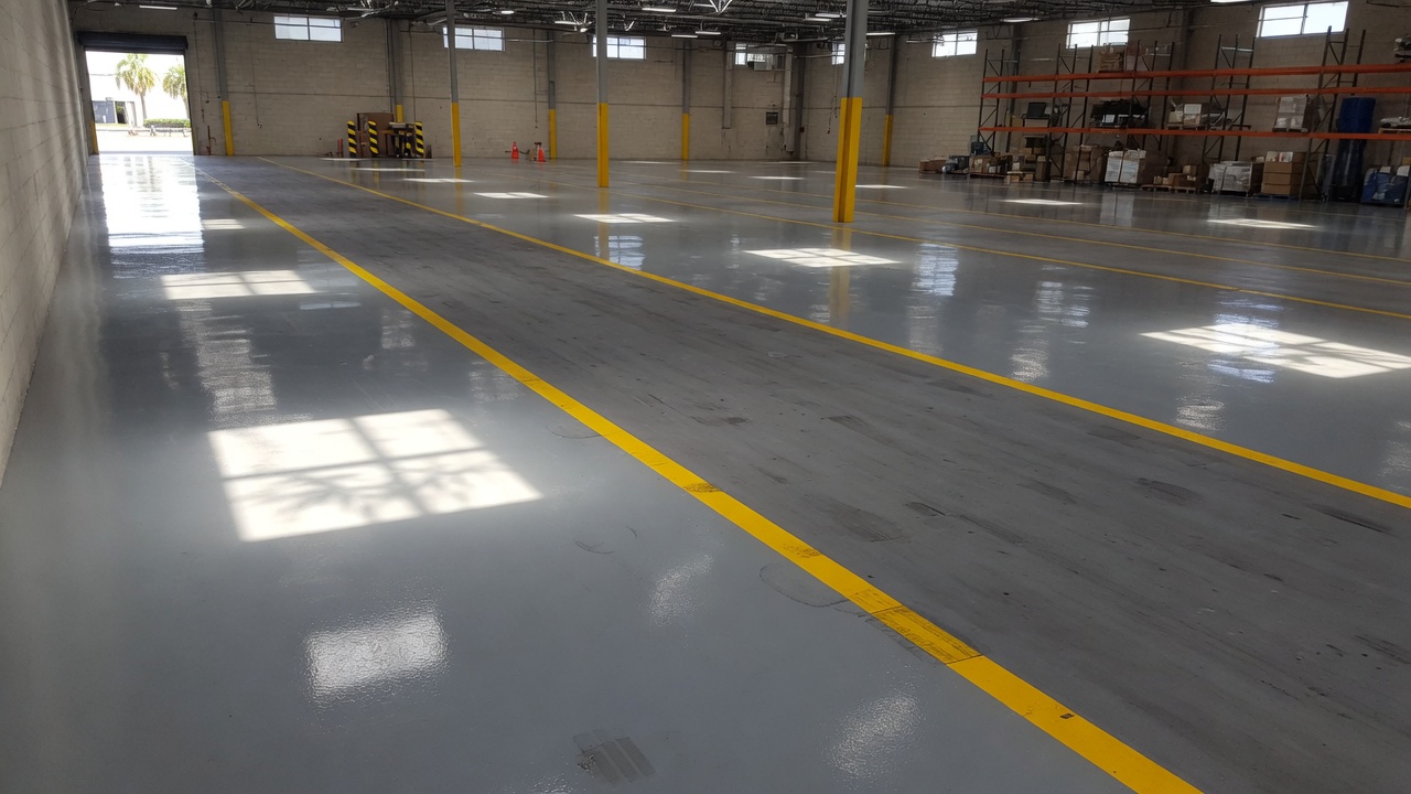 Commercial warehouse epoxy floor Orlando
